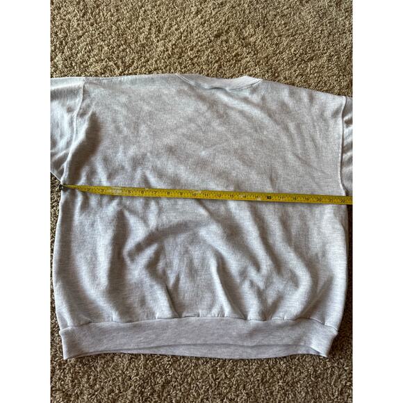 Vintage Duck Head USA Made Women’s L Cropped Heather Gray Crewneck Sweatshirt - Picture 5 of 8